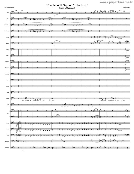 Partitura da música People Will Say We`Re In Love