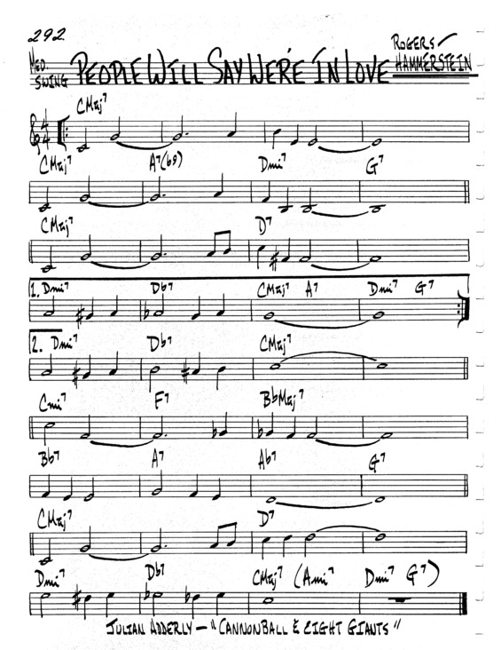 Partitura da música People Will Say Were In Love v.6