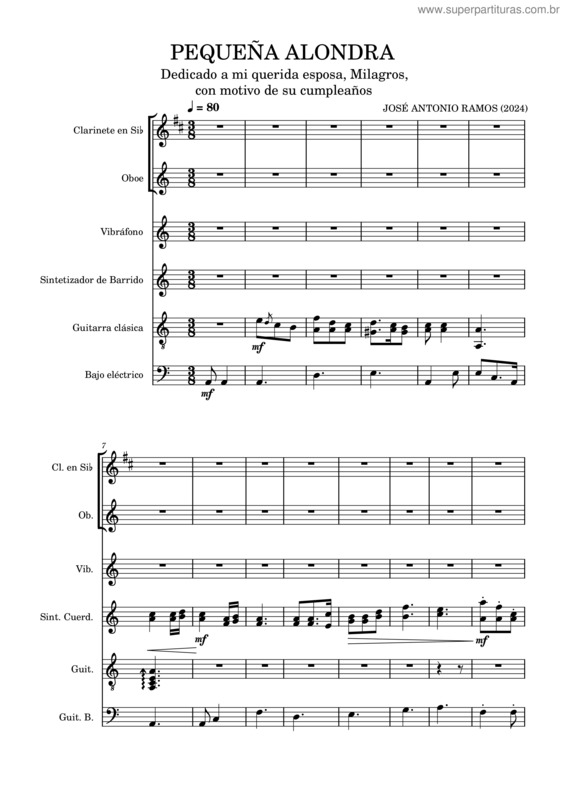 Partitura da música Pequeña Alondra 2 v.2