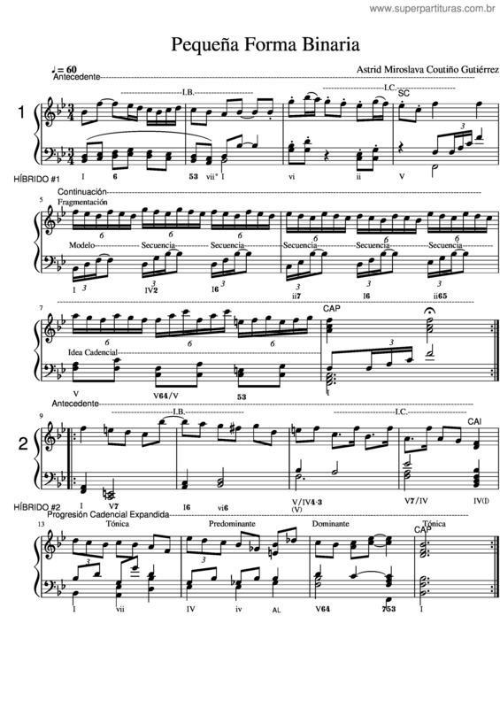 Partitura da música Pequeña Forma Binaria v.2