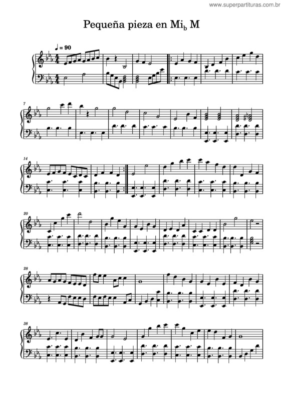 Partitura da música Pequeña Pieza En Mib M