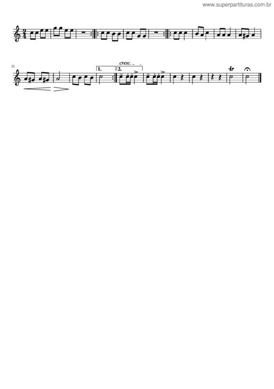 Partitura da música Pequeña Pieza Para Flautistas