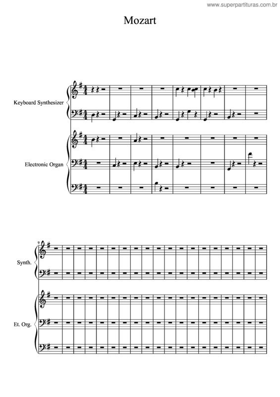 Partitura da música Pequeña Serenata Nocturna v.8