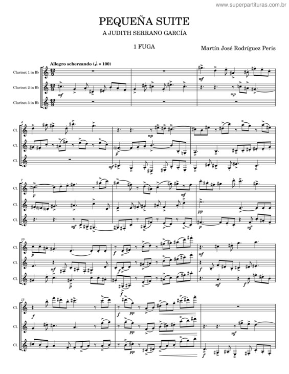 Partitura da música Pequeña Suite – Rodríguez Peris, Martín José v.2