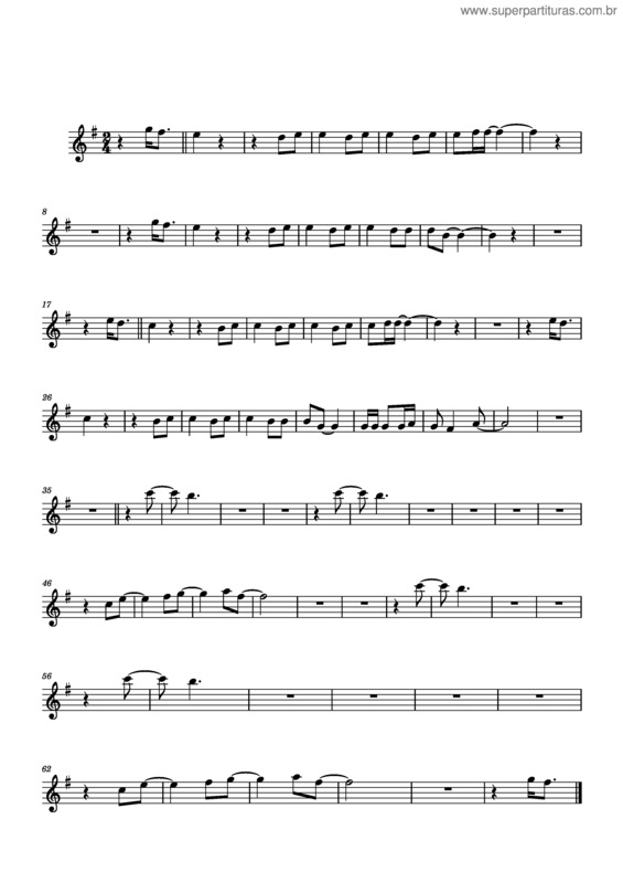 Partitura da música Pequena Eva