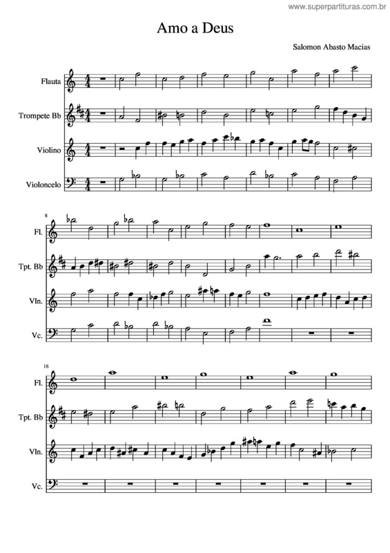 Partitura da música Pequena Harmonia