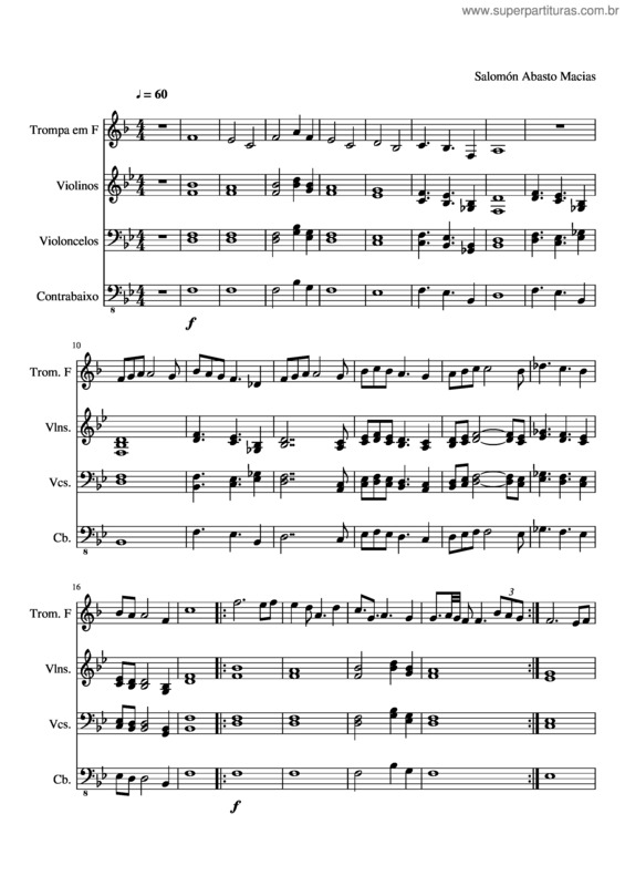 Partitura da música Pequena Peça v.2