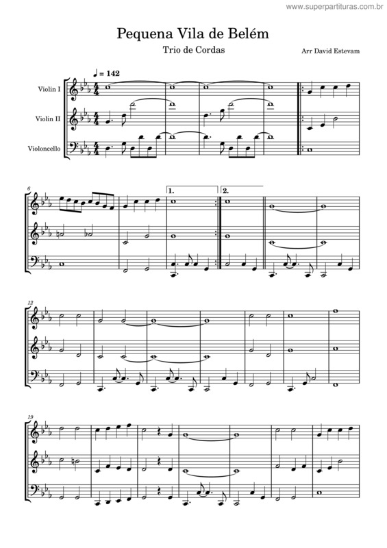 Partitura da música Pequena Vila De Belem v.4