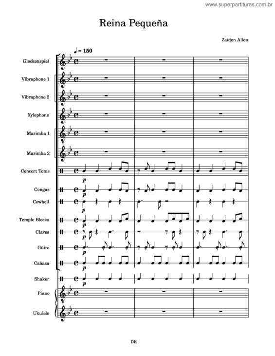 Partitura da música Pequena