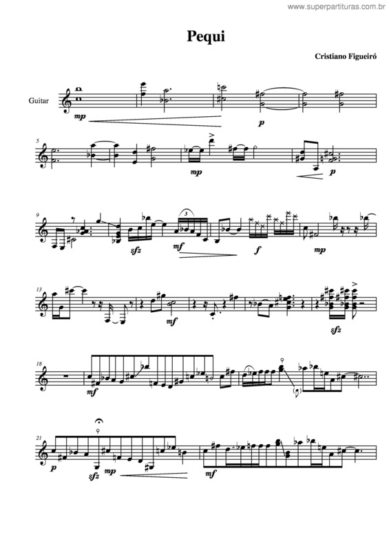 Partitura da música Pequi