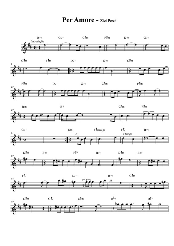 Partitura da música Per Amore v.6