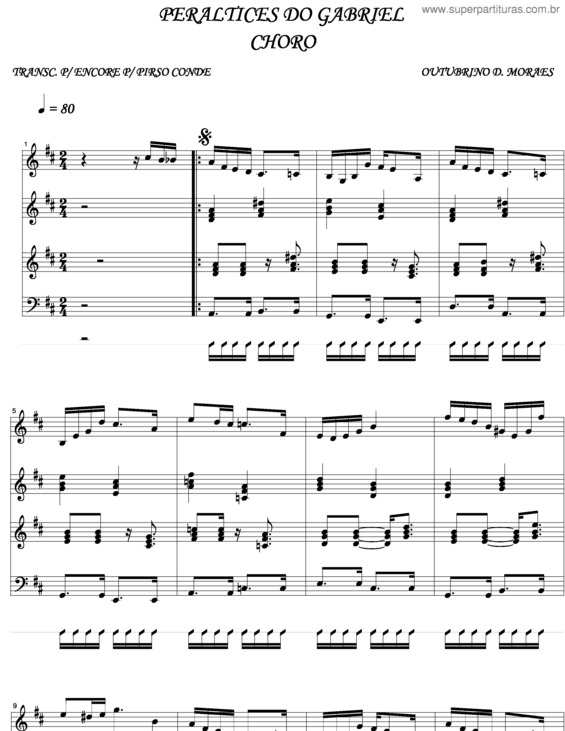 Partitura da música Peraltices Do Gabriel