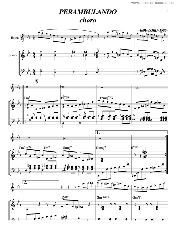 Partitura da música Perambulando