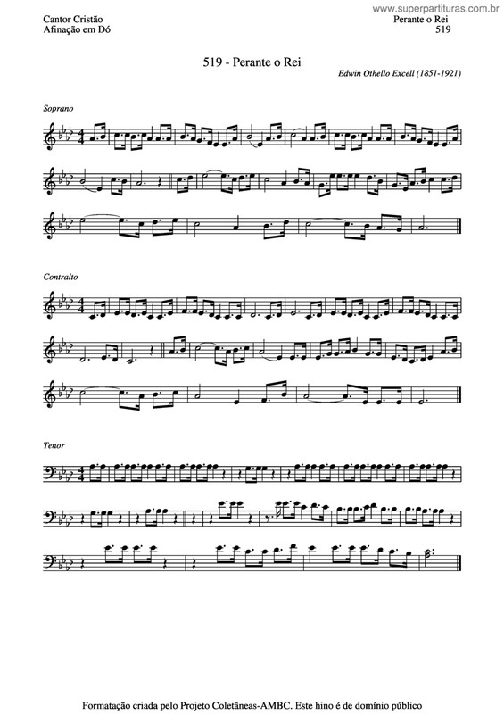 Partitura da música Perante O Rei v.2