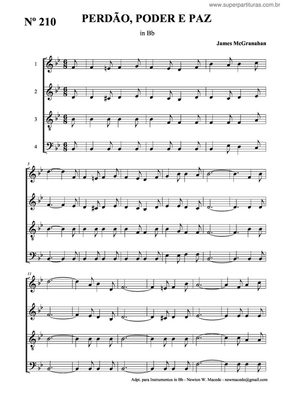 Partitura da música Perdão, Poder E Paz v.2