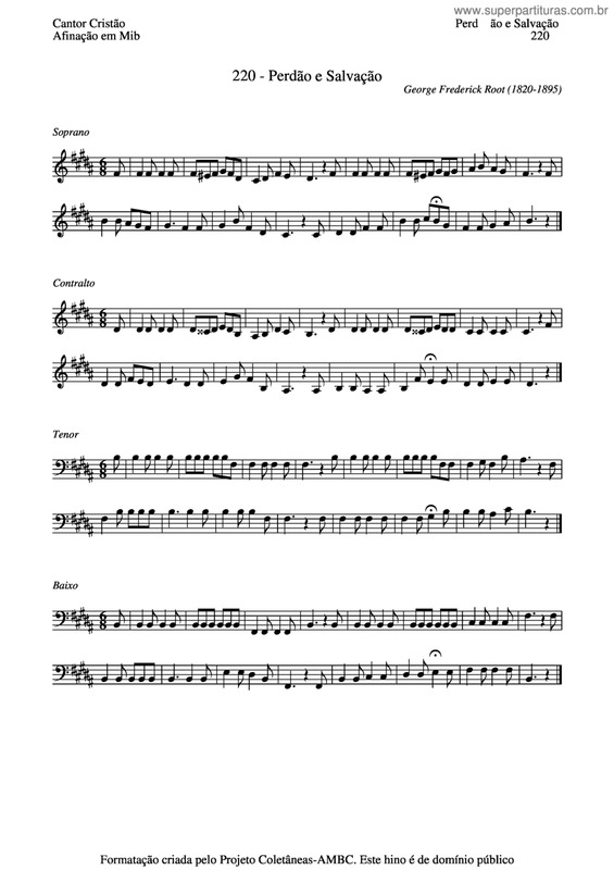 Partitura da música Perdão E Salvação v.4
