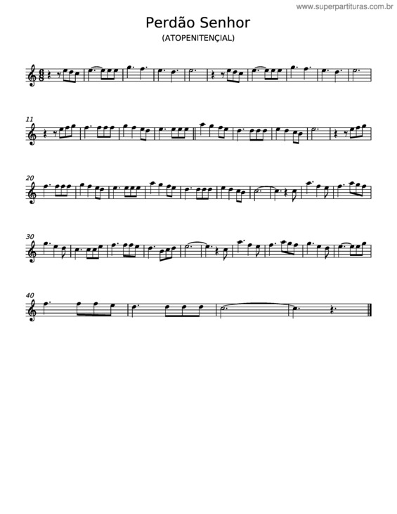 Partitura da música Perdão Senhor – Misc Tunes