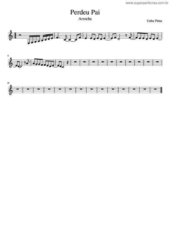 Partitura da música Perdeu Pai