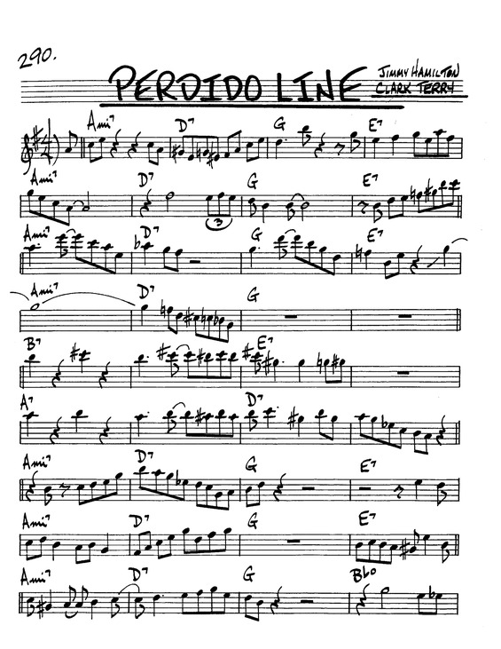 Partitura da música Perdido Line