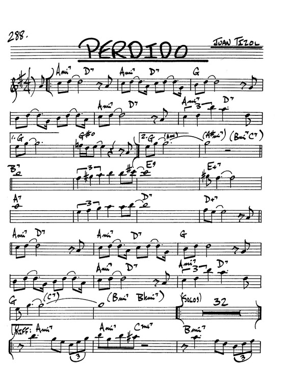 Partitura da música Perdido v.2