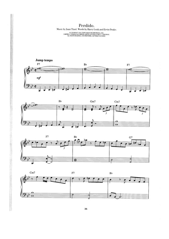 Partitura da música Perdido v.3