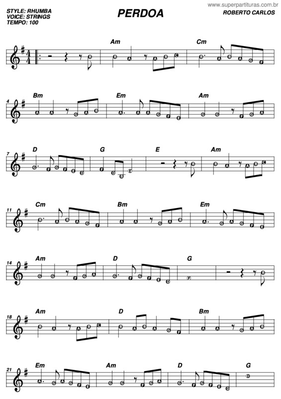 Partitura da música Perdoa v.4