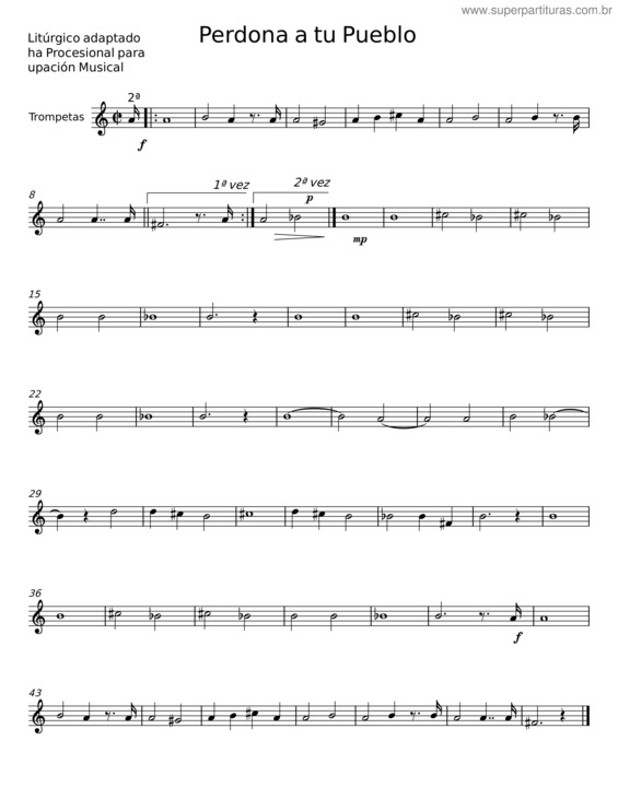 Partitura da música Perdona A Tu Pueblo v.3