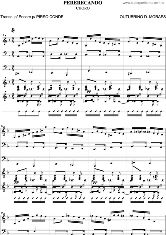 Partitura da música Pererecando v.2