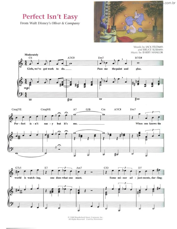 Partitura da música Perfect Isn`t Easy