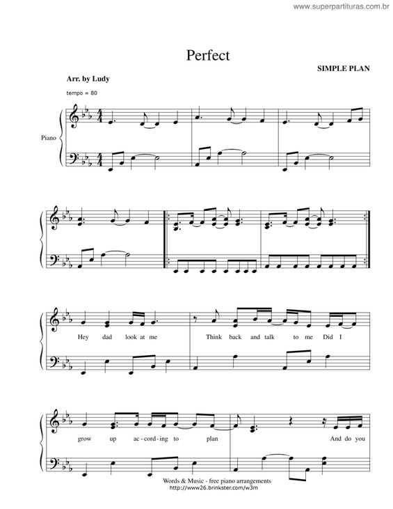 Partitura da música Perfect v.3