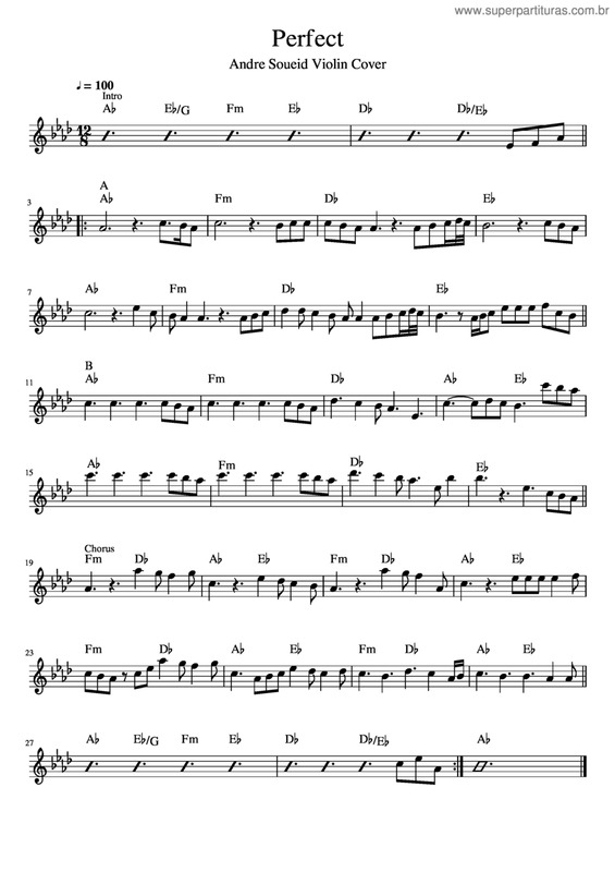 Partitura da música Perfect v.9