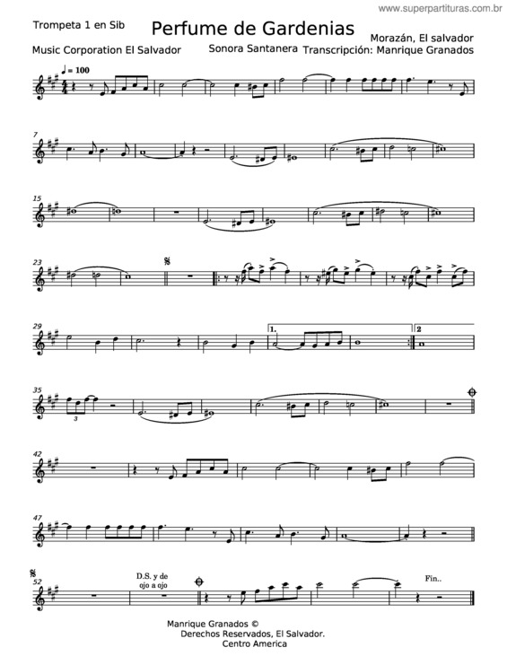 Partitura da música Perfume De Gardenias v.11