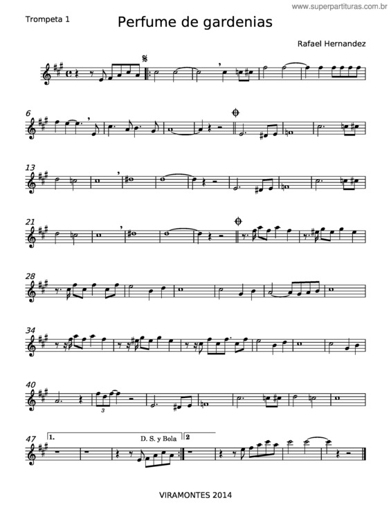 Partitura da música Perfume De Gardenias v.12