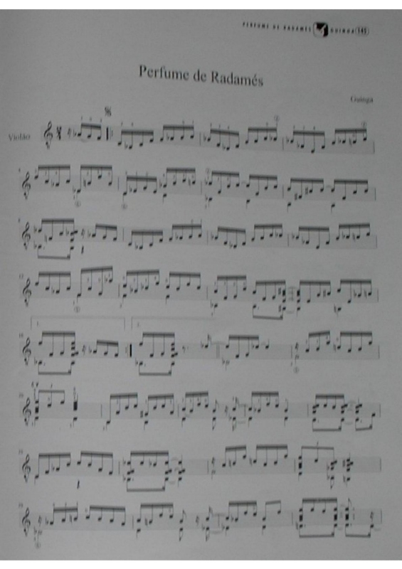 Partitura da música Perfume de Radamés