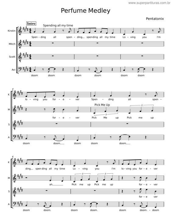 Partitura da música Perfume v.13