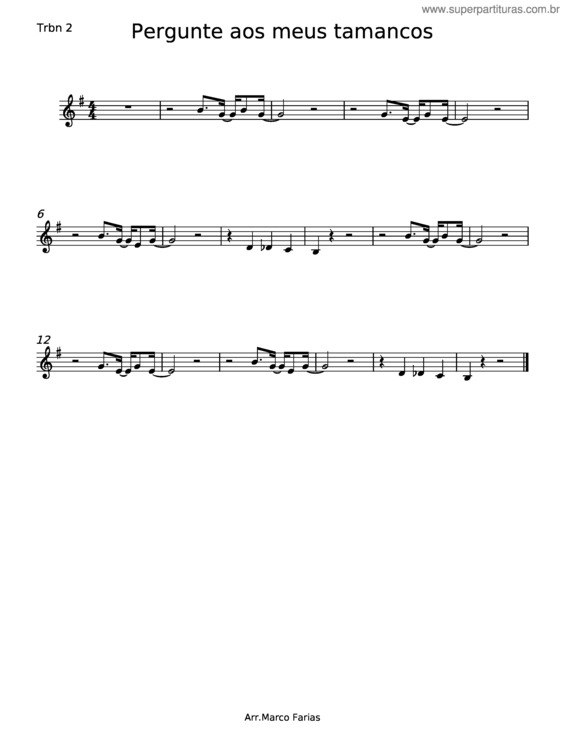 Partitura da música Pergunte Aos Meus Tamancos v.2