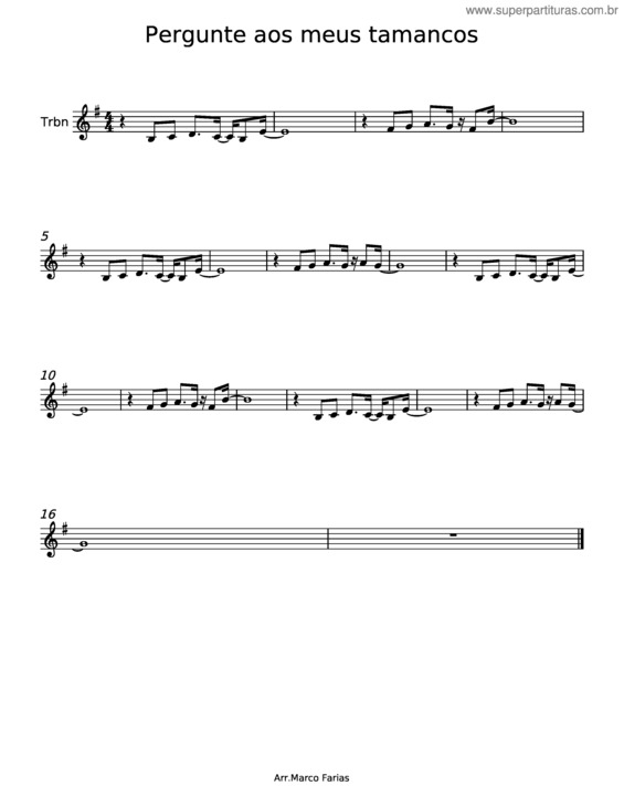 Partitura da música Pergunte Aos Meus Tamancos