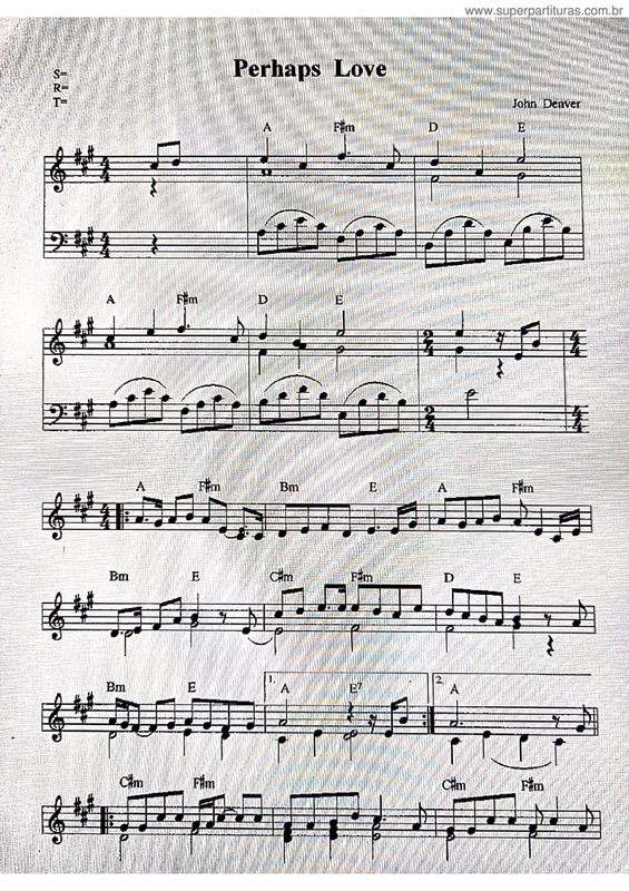 Partitura da música Perhaps Love v.11