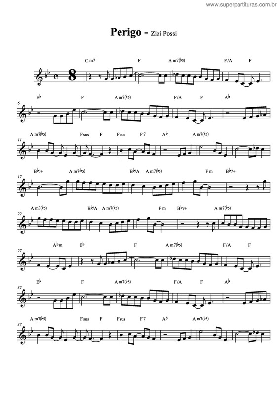 Partitura da música Perigo v.4