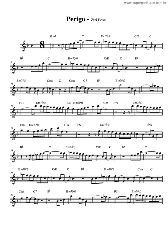 Partitura da música Perigo v.5