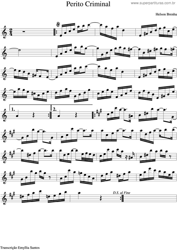 Partitura da música Perito Criminal