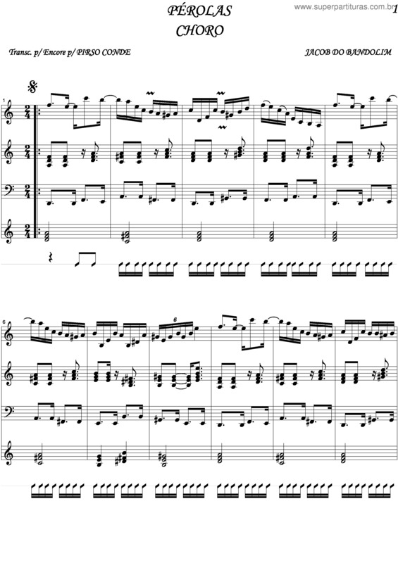 Partitura da música Pérolas v.7