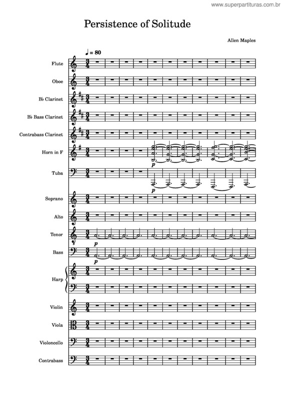 Partitura da música Persistence Of Solitude