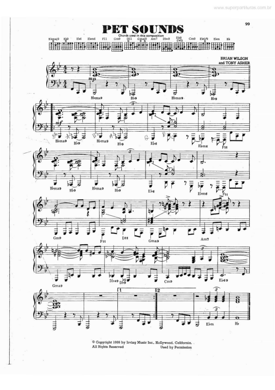 Partitura da música Pert Sounds