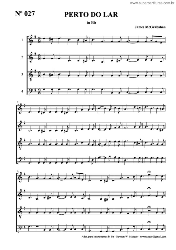 Partitura da música Perto Do Lar v.2