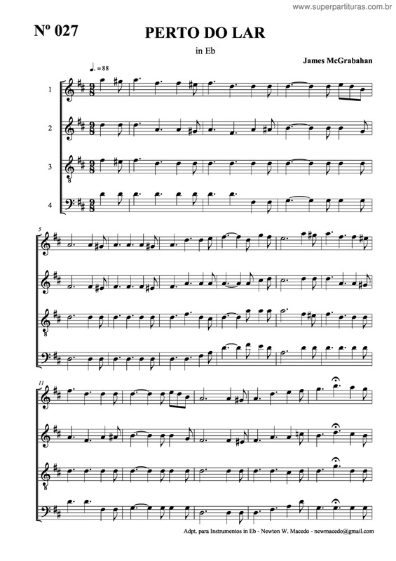 Partitura da música Perto Do Lar v.3