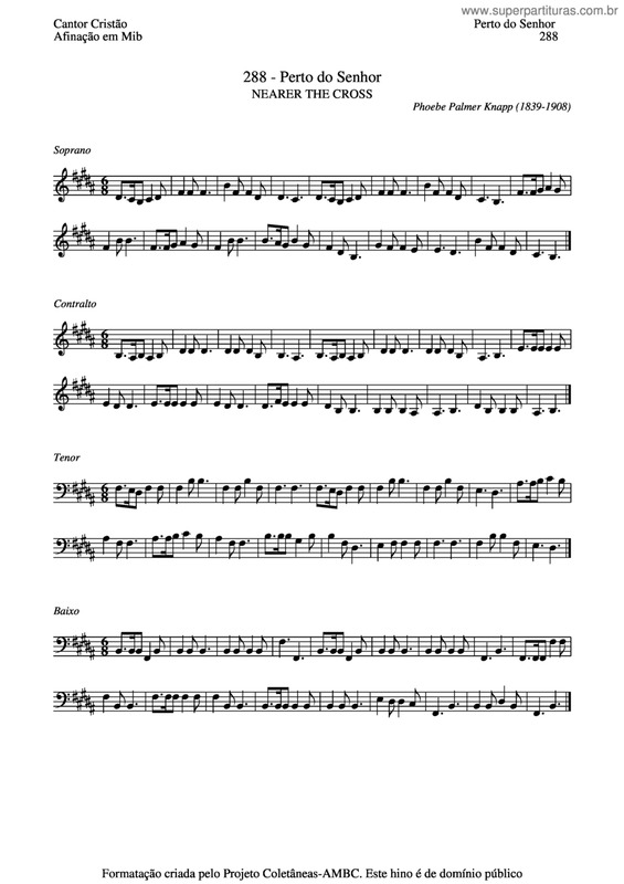 Partitura da música Perto Do Senhor v.4