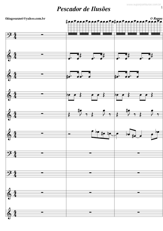 Partitura da música Pescador De Ilusões