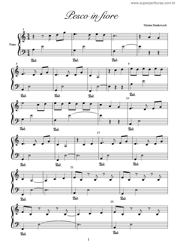 Partitura da música Pesco in fiore