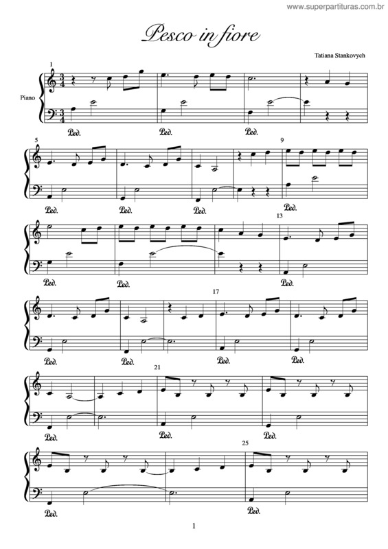 Partitura da música Pesco in fiore